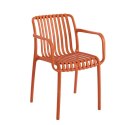 King Home Krzesło STRIPS ARM pomarańczowe