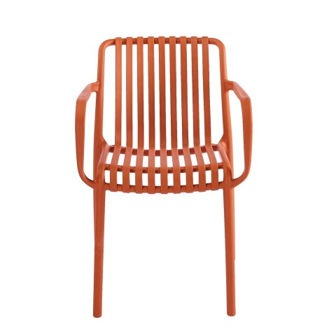 King Home Krzesło STRIPS ARM pomarańczowe
