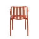 King Home Krzesło STRIPS ARM pomarańczowe