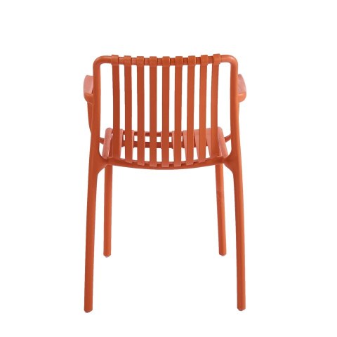 King Home Krzesło STRIPS ARM pomarańczowe