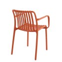 King Home Krzesło STRIPS ARM pomarańczowe