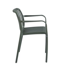 King Home Krzesło STRIPS ARM zielone
