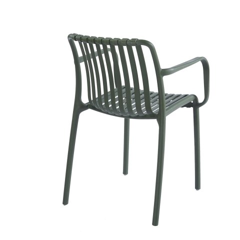 King Home Krzesło STRIPS ARM zielone