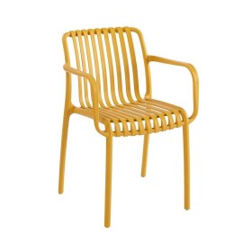 King Home Krzesło STRIPS ARM żółte