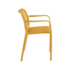 King Home Krzesło STRIPS ARM żółte
