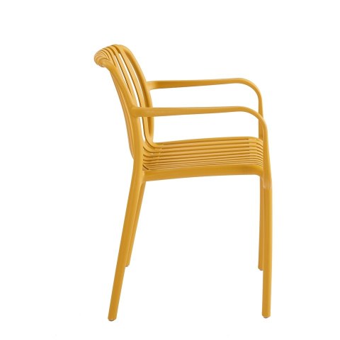 King Home Krzesło STRIPS ARM żółte