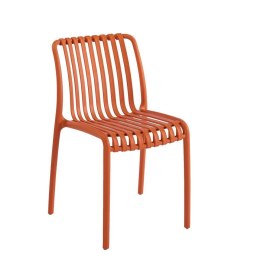 King Home Krzesło STRIPS pomarańczowe