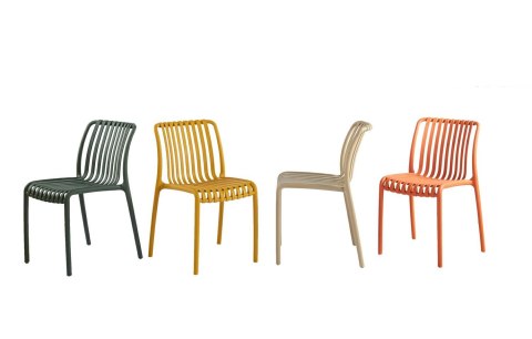 King Home Krzesło STRIPS żółte