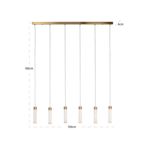 Richmond Interiors RICHMOND lampa wisząca ELARIS biała / złota