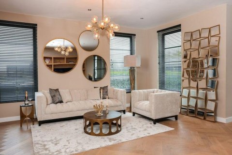 Richmond Interiors RICHMOND lustro ścienne MAESA 90 złote