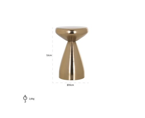 Richmond Interiors RICHMOND stolik ARLO 35 cm złoty
