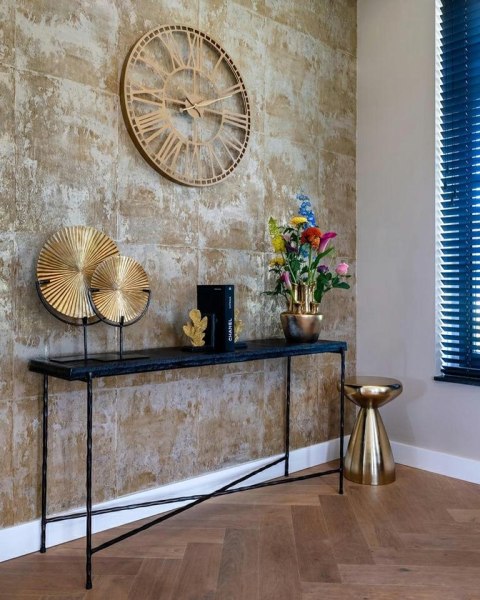 Richmond Interiors RICHMOND stolik ARLO 35 cm złoty