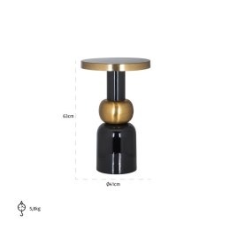 Richmond Interiors RICHMOND stolik MOSE 41 czarny