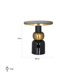 Richmond Interiors RICHMOND stolik MOSE 51 czarny