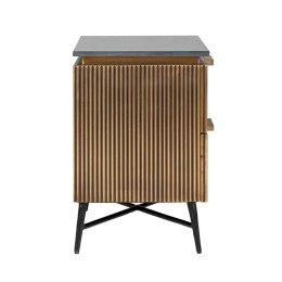 Richmond Interiors RICHMOND szafka nocna IRONVILLE - marmur, metal, MDF, sklejka brzozowa