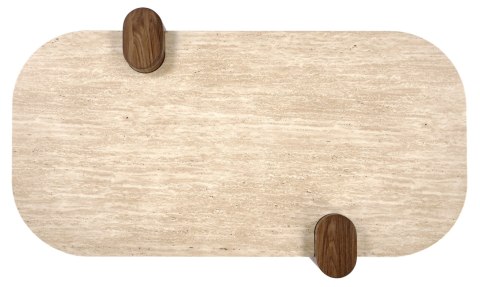 CANOA ława, trawertyn / orzechowy