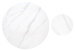 DIUNA zestaw 2 ław biały marmur / jasny orzech