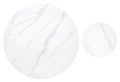 DIUNA zestaw 2 ław biały marmur / jasny orzech