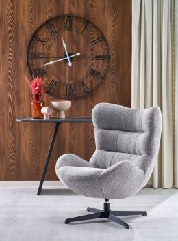 JACKIE fotel wypoczynkowy z funkcją obracania, popielaty
