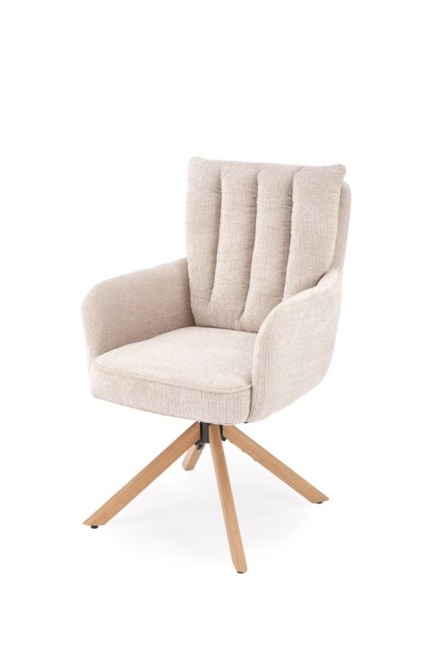 K594 krzesło jasny beżowy / dąb naturalny