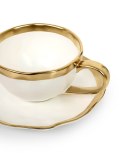 Kare Design KARE komplet 4 filiżanek BELL biało-złoty