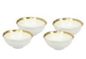 Kare Design KARE komplet 4 misek BELL 15 cm biało-złoty