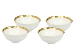 Kare Design KARE komplet 4 misek BELL 15 cm biało-złoty