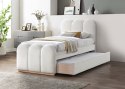 MACARENA 90 łóżko z wysuwanym dolnym materacem kremowy