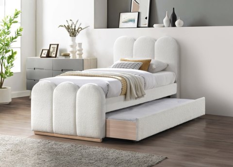 MACARENA 90 łóżko z wysuwanym dolnym materacem kremowy