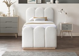 MACARENA 90 łóżko z wysuwanym dolnym materacem kremowy