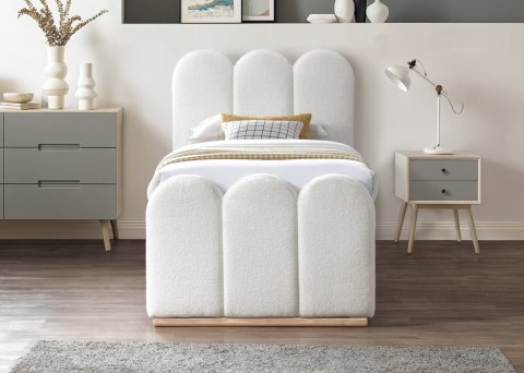 MACARENA 90 łóżko z wysuwanym dolnym materacem kremowy