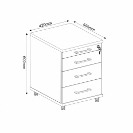 Meble Biurowe Kontenerek Komoda Silver K52 buk bawaria