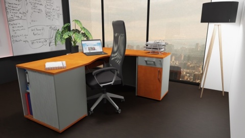 Meble Biurowe Kontenerek Komoda Silver K57P grusza polna