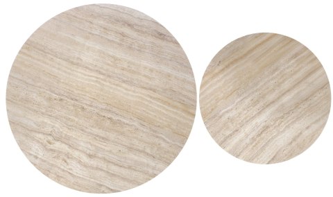 PAOLA zestaw 2 ław trawertyn / kaszmir