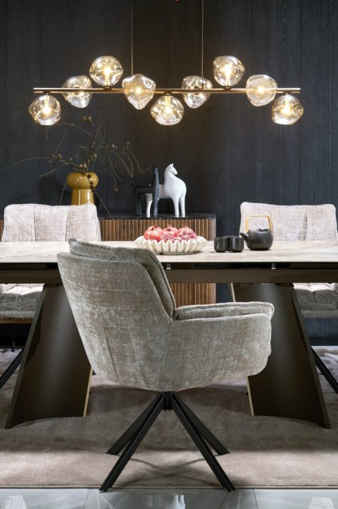 VESNA stół rozkładany beżowy marmur