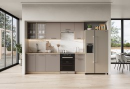 ALICANTE 240 kuchnia zestaw korpus: dąb cremona, fronty: beżowy