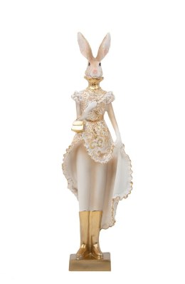 King Home Figurka dekoracyjna SHP RABBIT beżowa / złota