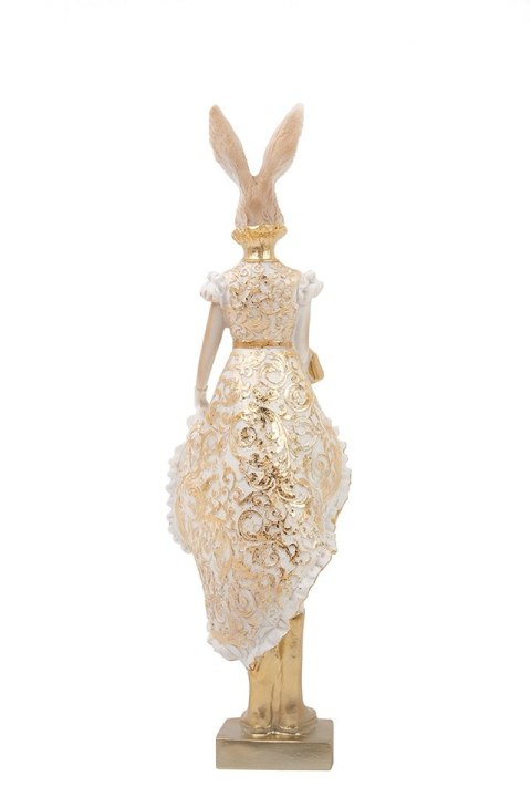 King Home Figurka dekoracyjna SHP RABBIT beżowa / złota