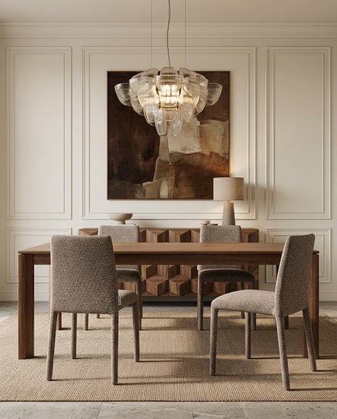 King Home Krzesło ALYA brązowe