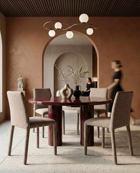 King Home Krzesło ALYA brązowe