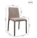 King Home Krzesło ALYA brązowe