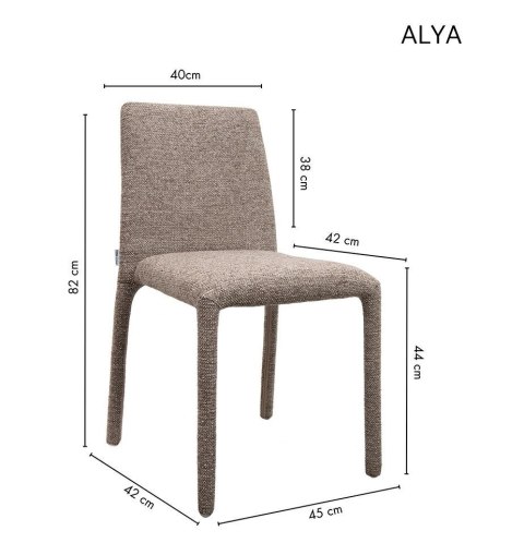 King Home Krzesło ALYA brązowe