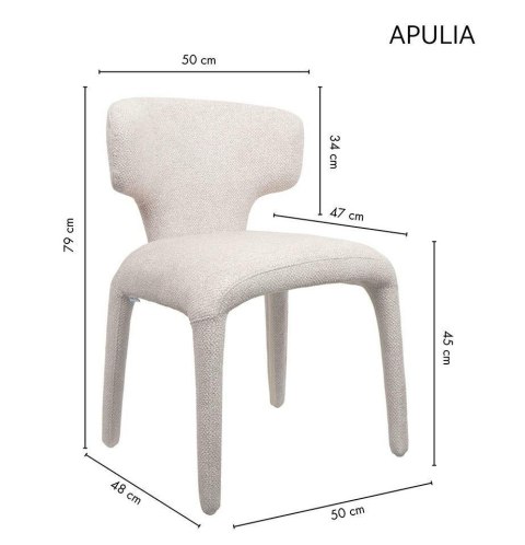 King Home Krzesło APULIA beżowe
