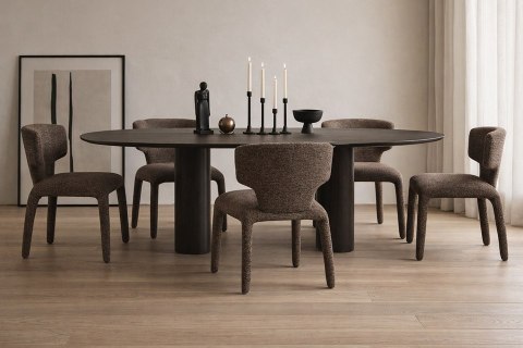 King Home Krzesło APULIA brązowe