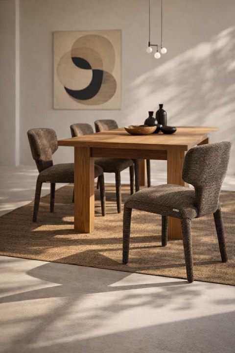 King Home Krzesło APULIA brązowe