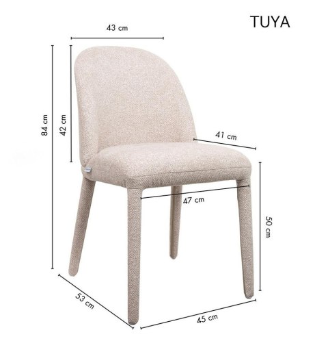 King Home Krzesło TUYA beżowe