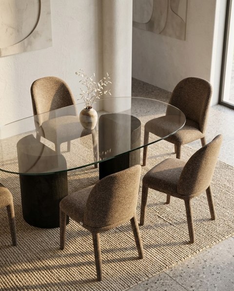 King Home Krzesło TUYA brązowe