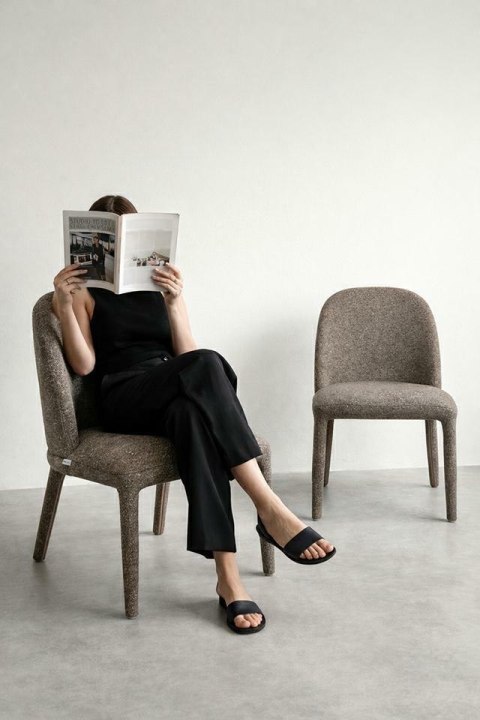 King Home Krzesło TUYA brązowe