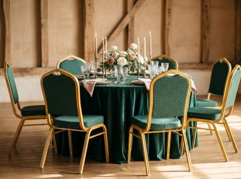 King Home Krzesło bankietowe / konferencyjne HEKATE zielone