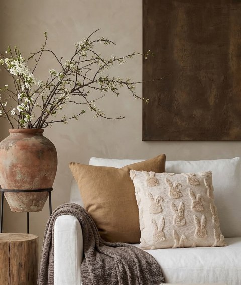 King Home Poduszka dekoracyjna SHP BUNNIES beżowa